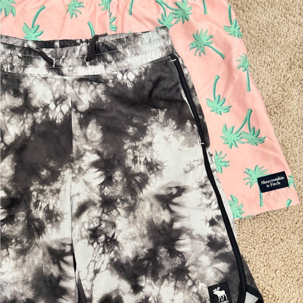 Abercrombie Kids Black and White Patterned Shorts